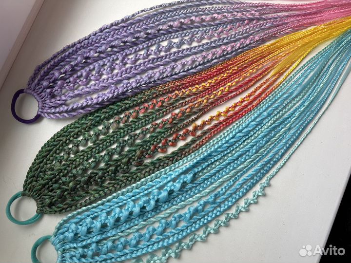 Косы на резинке, хвост съёмный