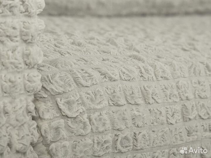 Чехол на угловой диван с выступом справа, Кремовый