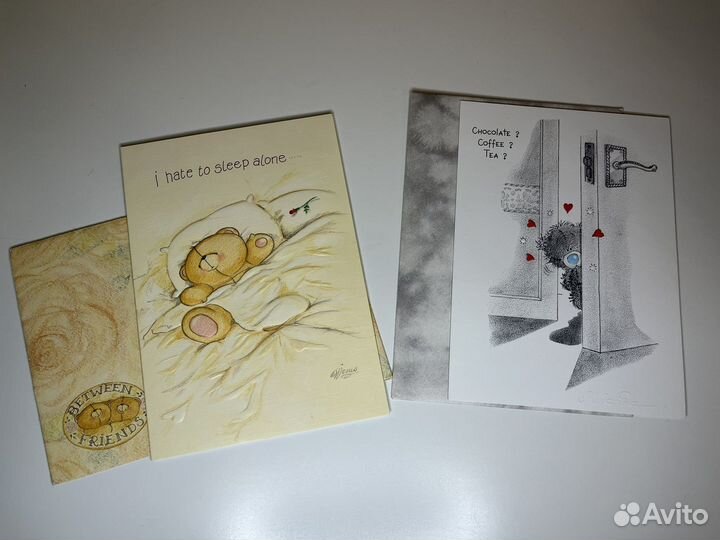 Открытки + конверты новые с подписью на английском