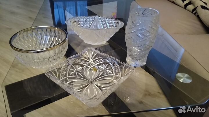 Богемский хрусталь салатница