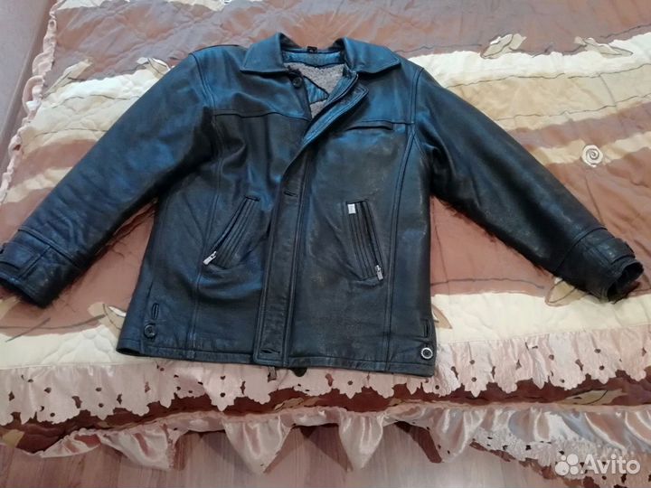 Куртка кожаная натуральная и мех натуральный
