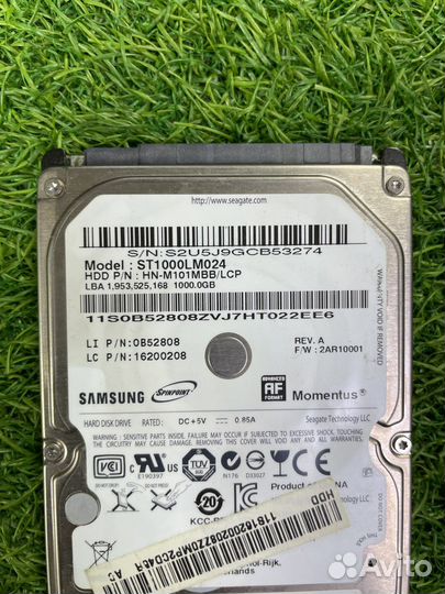 Жесткий диск Samsung 1Tb 2.5