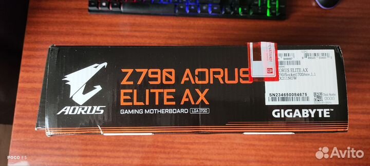 Gigabyte Z790 aorus elite AX DDR5 rev 1.1