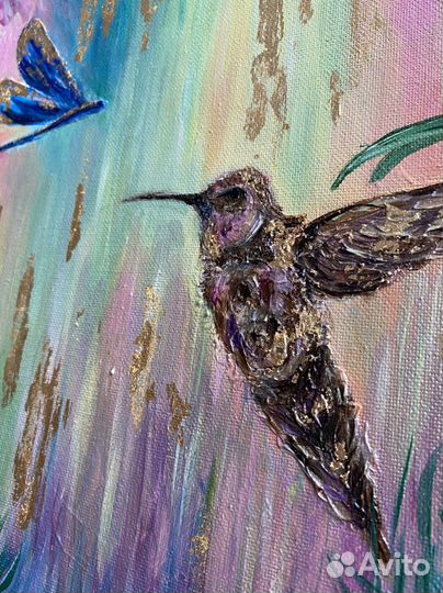 Панно картина акрил поталь перламутр