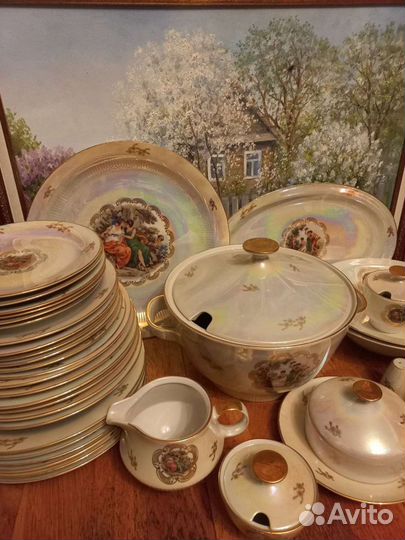 Столовый новый сервиз Мадонна,Кольдиц,гдр,винтаж