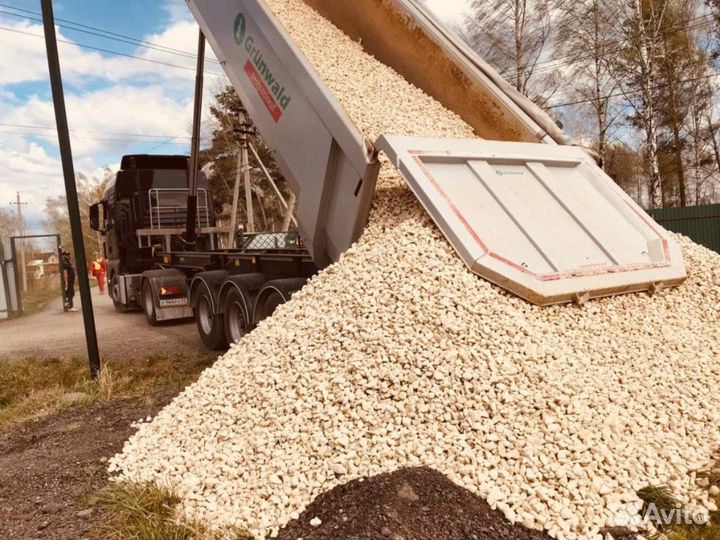 Щебень \ Отсев белый средний от 3кубов