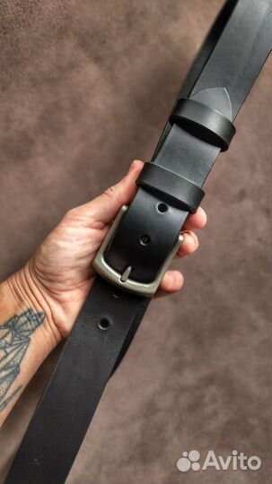 Ремень кожаный ручной работы