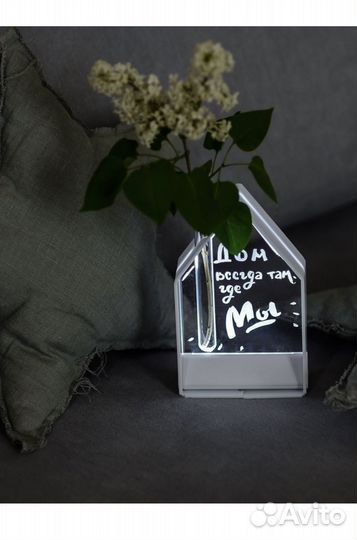 Мини Ваза Ночник / Подарок на новоселье / Домик