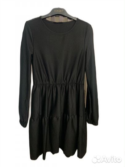 Черное платье мини син