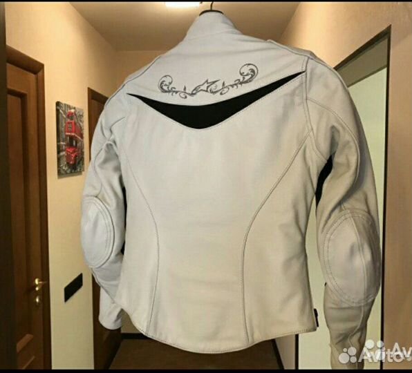 Мото костюм женский кожанный