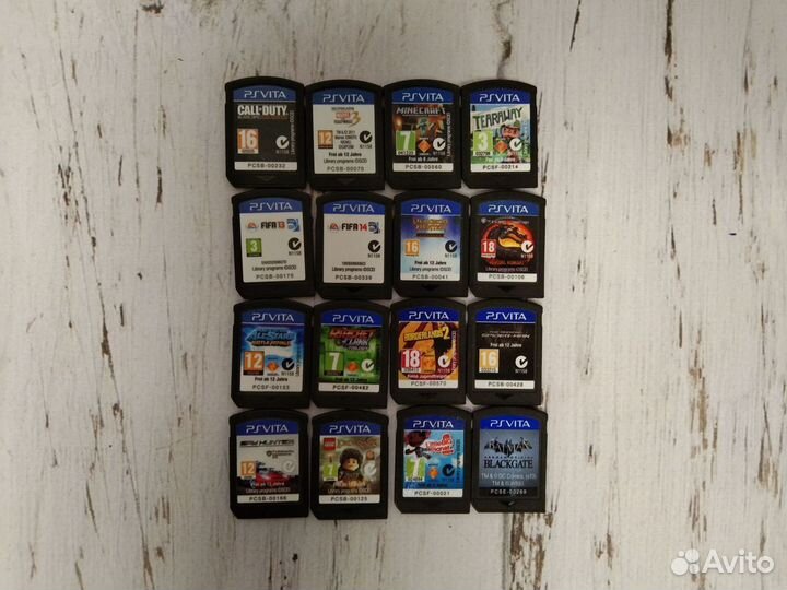 Картриджи для PS Vita без коробок