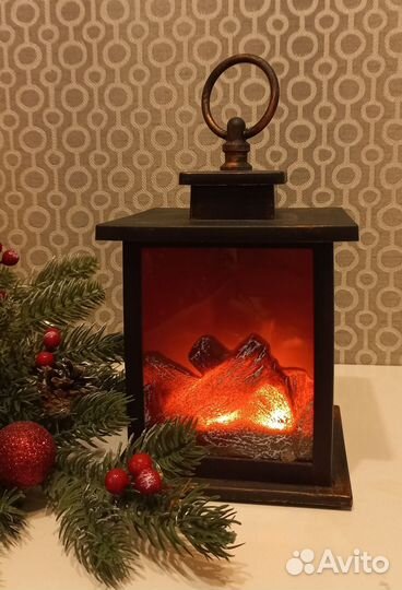 Мини камин фонарь