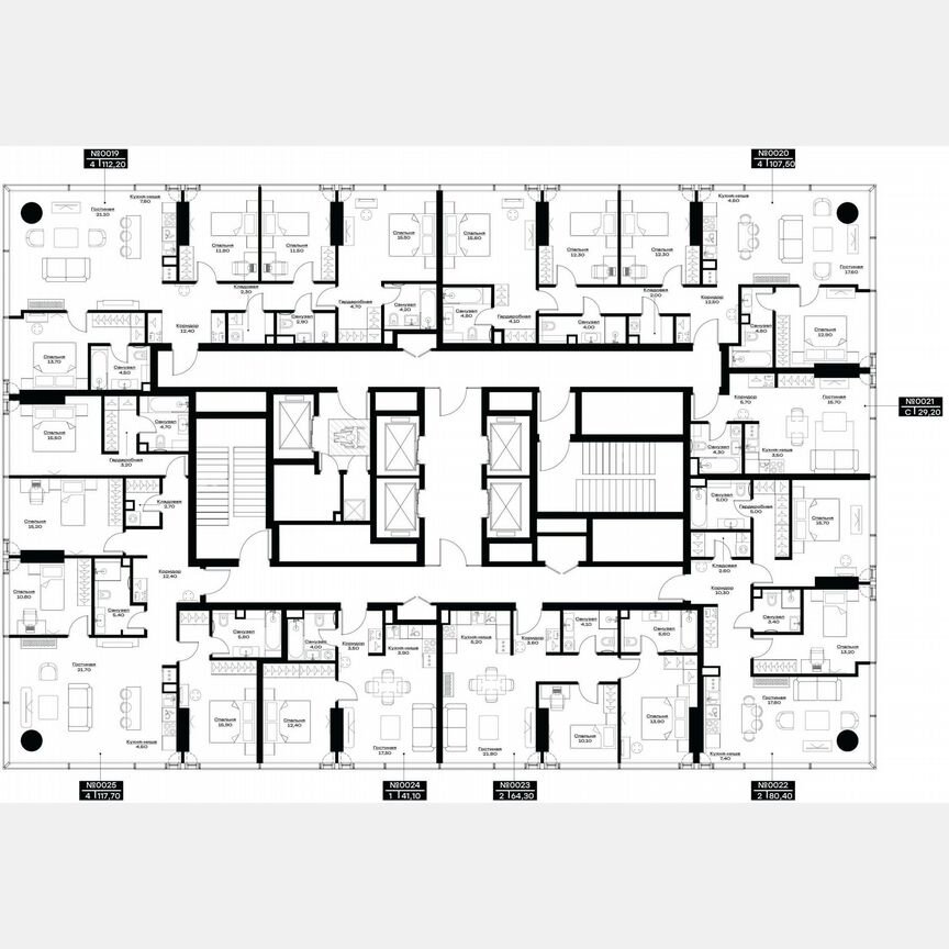 3-к. квартира, 111,1 м², 5/37 эт.