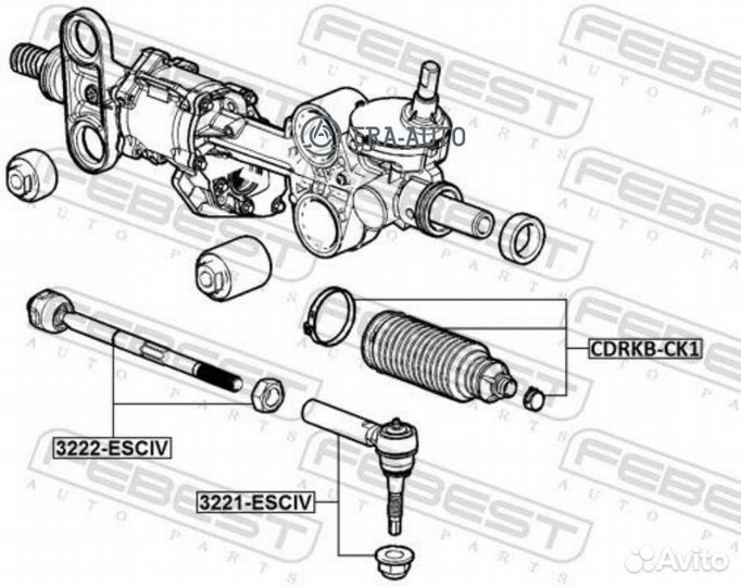 Febest 3222esciv Тяга рулевая