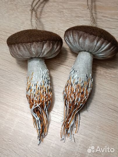 Грибы ёлочные игрушки ручной работы