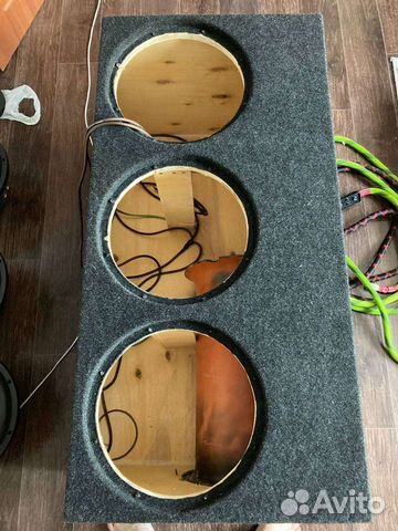 Короб под три 12 сабвуфера. На 250 трубе