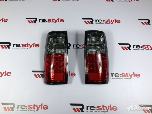 Стопы Toyota Land Cruiser 80 Красно-Черные Диодные