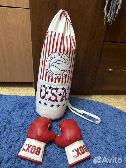 Груша боксерская с перчатками детская