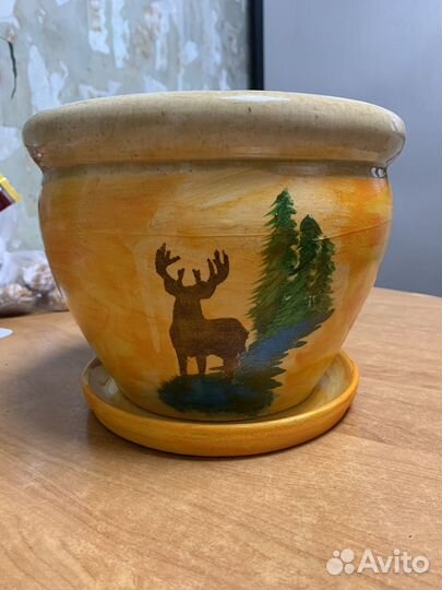 Цветочный горшок (глинянный)