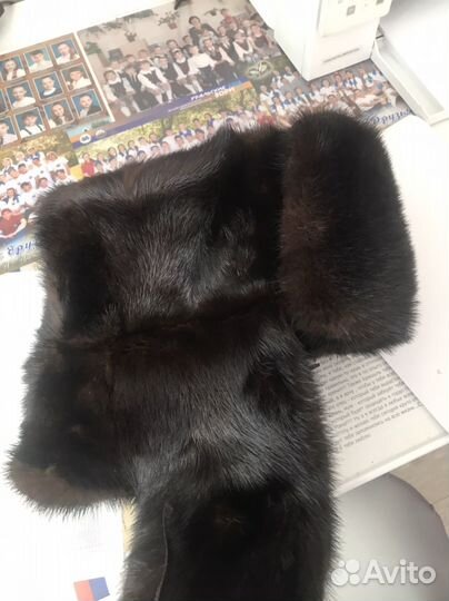 Норковая шапка мужская ушанка