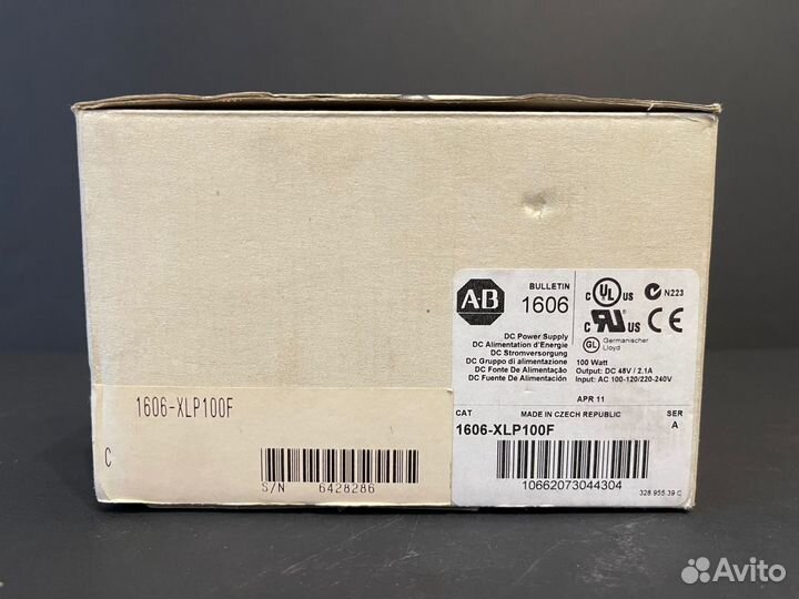 Allen-Bradley 1606-XLP100F Power Supply новый 1шт
