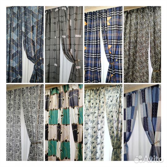 Шторы на кухню новые