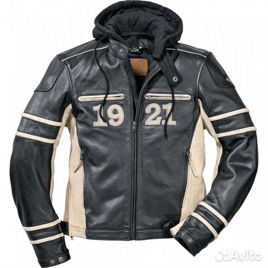 Кожаная мотокуртка из буйволиной кожи