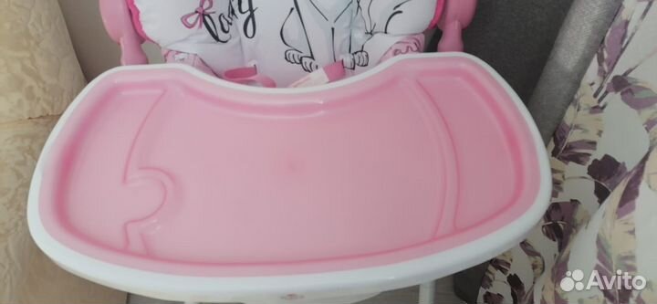 Стул для кормления Polini kids розовый