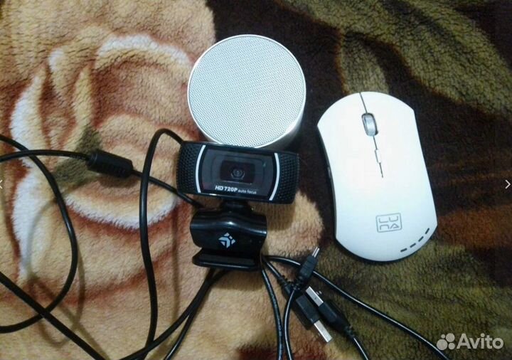 Веб-камера, клавиатура, мышь, колонка