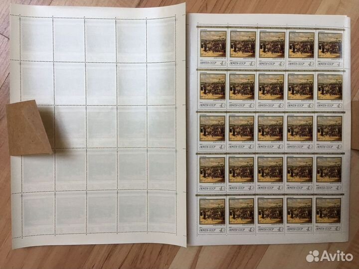 7 листов 175 марок 1989 искусство маковский 6122