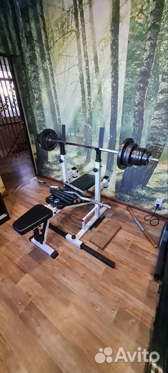 Гриф с блинами