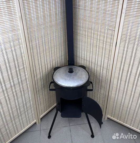 Казан с печкой 12 литров комплект