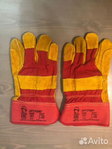 Перчатки спилковые краги новые