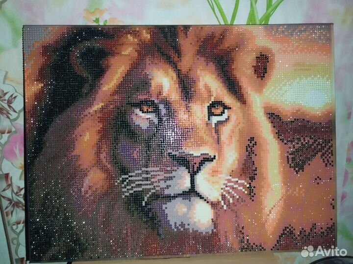Алмазная Мозаика. Картина Льва