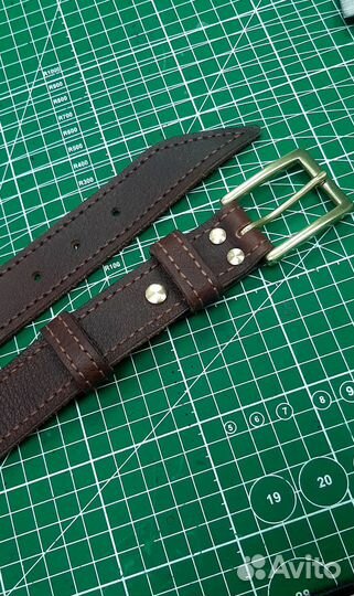 Мужской кожаный ремень ручной работы
