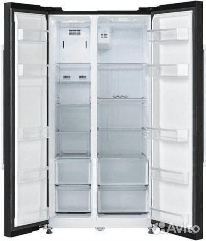 Холодильник двухдверный Midea, nofrost,черный