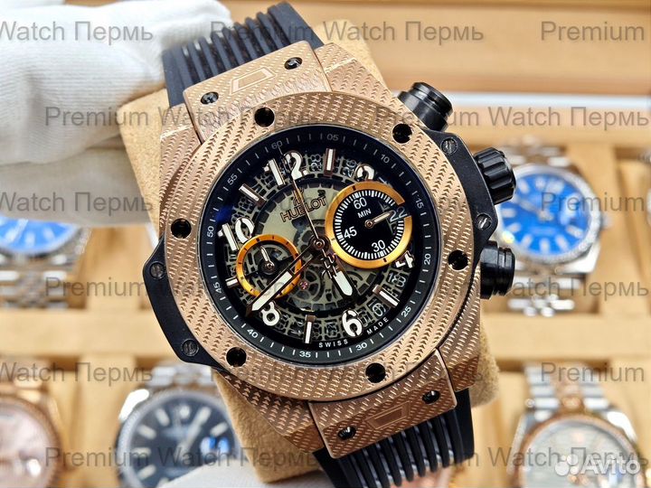 Hublot Gold Мужские кварцевые часы новые