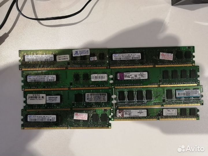 Оперативная память ddr1, ddr2, ddr3 на 1гб