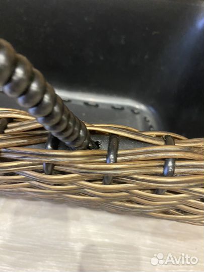 Корзина дровница из ротанга