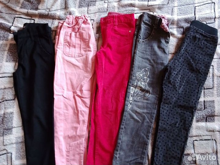 Джинсы и брюки для девочки на 5-8 лет