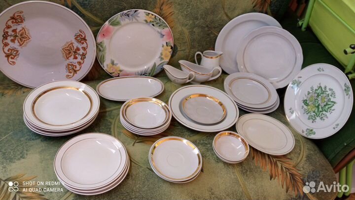 Сервиз, тарелки, сахарницы, чашки СССР