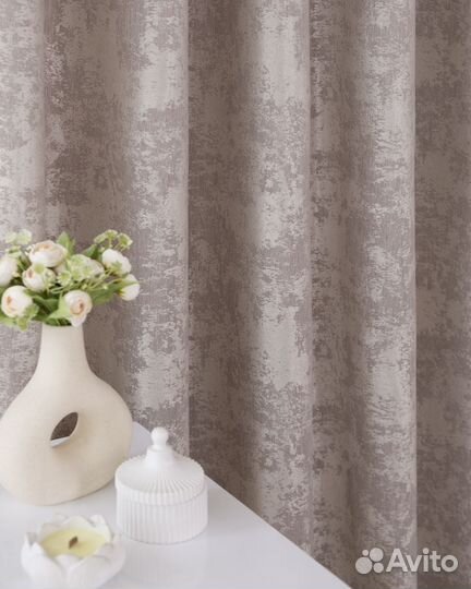 Портьеры мрамор Зарина Розовый жемчуг шторы