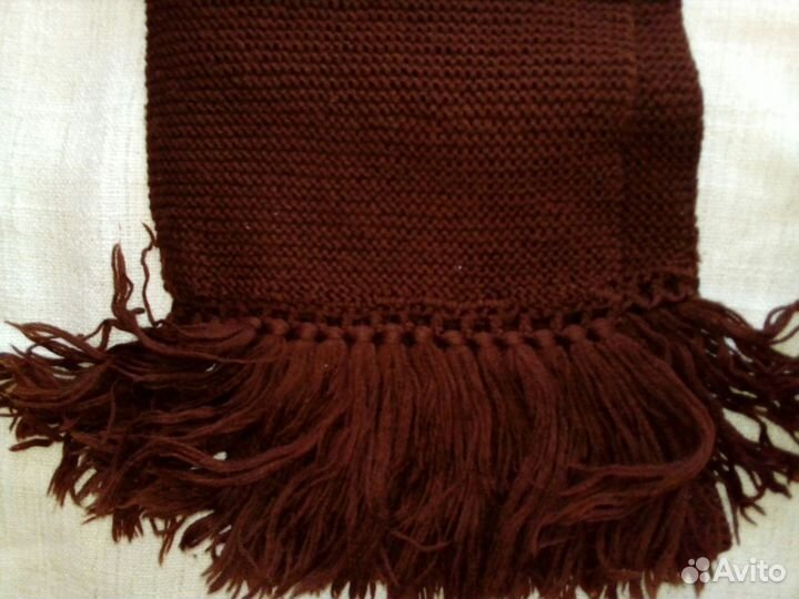 Шарф коричневый 2 м. x 18 см