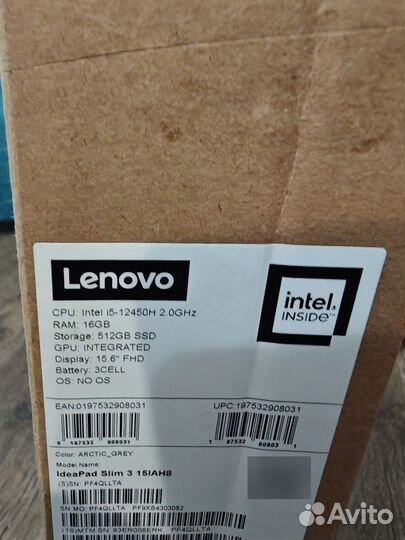 Lenovo IdeaPad Slim 3 i5 12450H/16/512 новый