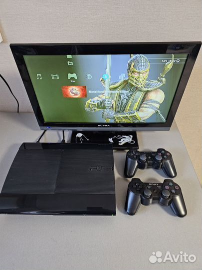 Sony Playstation 3 super slim прошитая 500гб 48игр