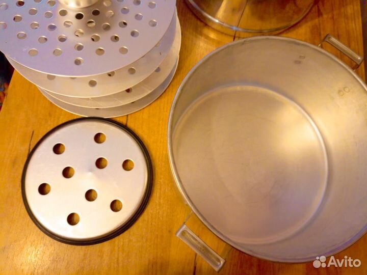 Новая кастрюля алюминиевая СССР пароварка