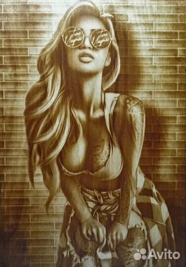 Выжигание портретов картин на дереве