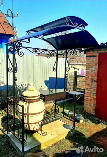 Мангал с местом под тандыр