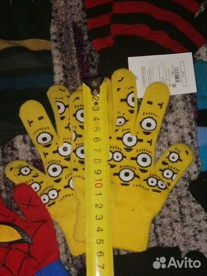 Перчатки варежки детские 15-17 см 9 пар