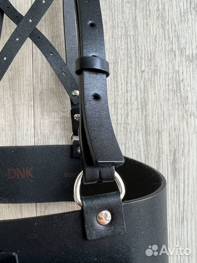 Ремень пояс портупея натуральная кожа S